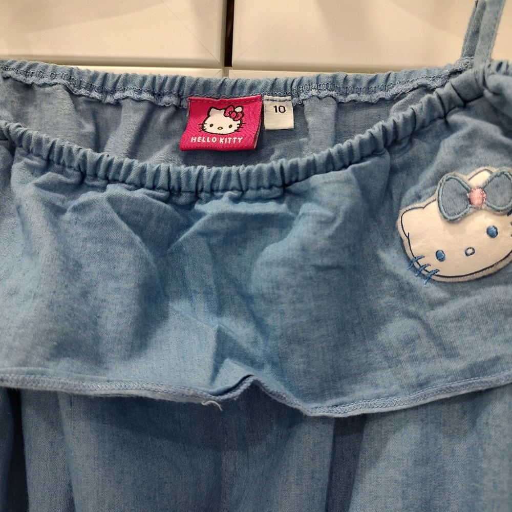 HELLO KITTY GIRLS RUFFLE DRESS SIZE 10 - Picture 2 of 6